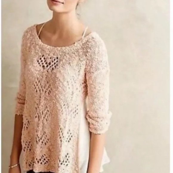 Anthro Knitted Knotted Sylt Pointelle Sweater - Picture 2 of 6